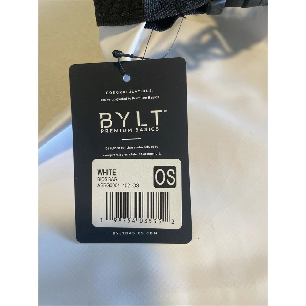 BYLT BIOS Bag White Crossbody Sling Backpack Minimalist Everyday Waterproof‎